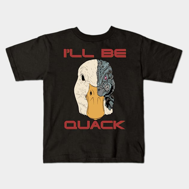 Goose Robot Duck Robot Pun Meme Men Women Funny Goose Duck Kids T-Shirt by KsuAnn